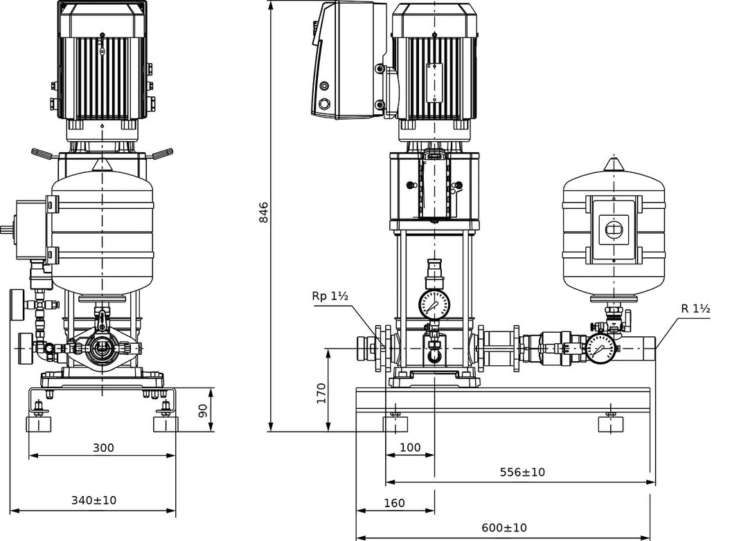 WILO Kompakt-Druckerhöhungsanlage SiBoost Smart 1 HELIX VE1004 Art. 2537653