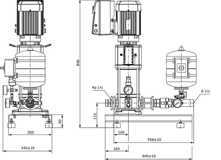 WILO Kompakt-Druckerhöhungsanlage SiBoost Smart 1 HELIX VE1004 Art. 2537653