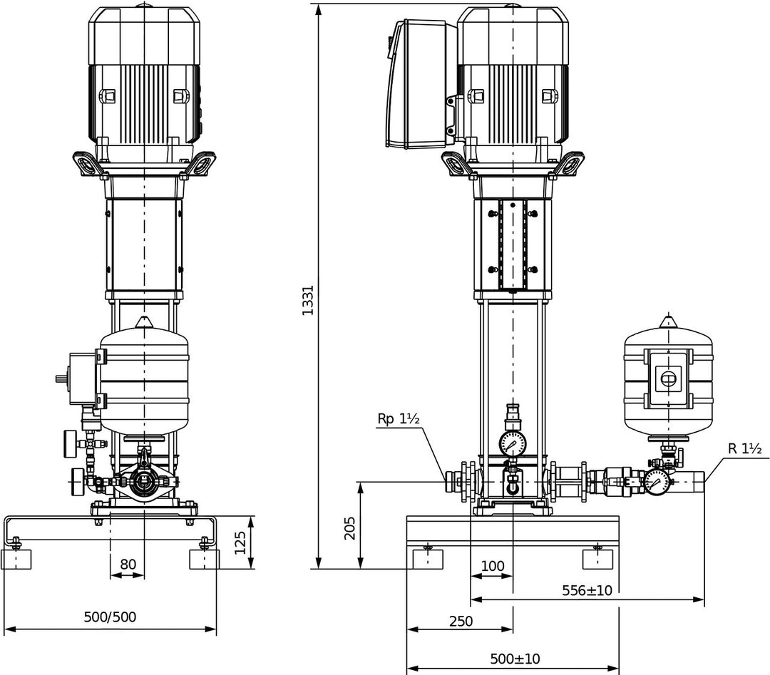 WILO Kompakt-Druckerhöhungsanlage SiBoost Smart 1 HELIX VE1009 Art. 2537655