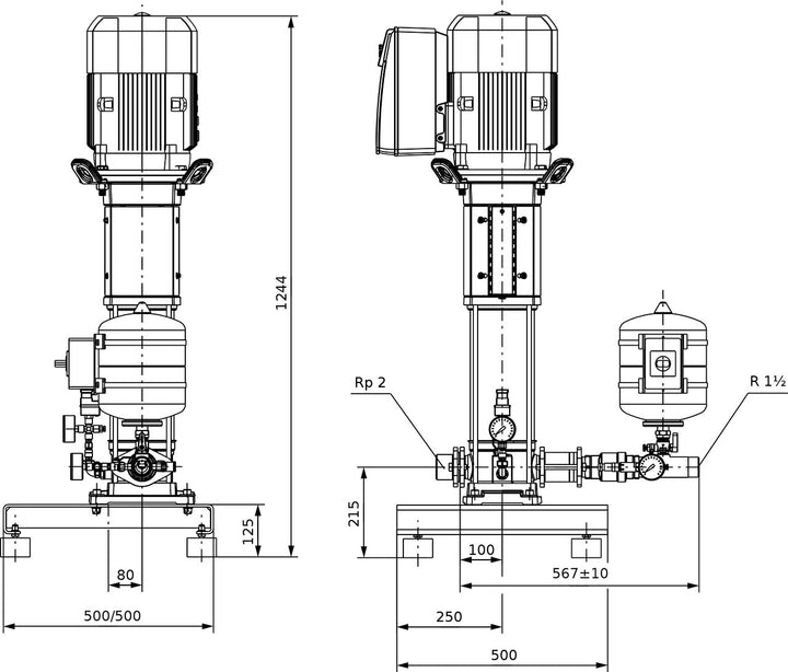 WILO Kompakt-Druckerhöhungsanlage SiBoost Smart 1 HELIX VE1605 Art. 2537658