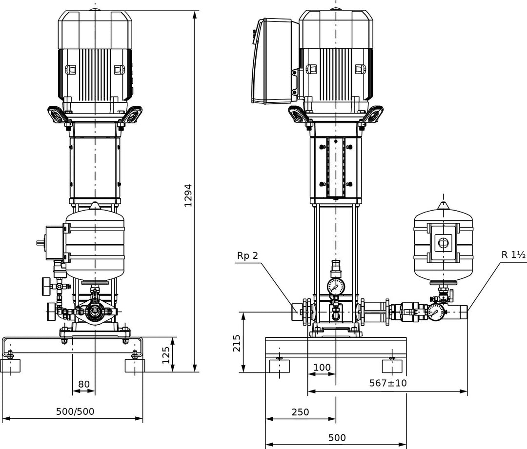 WILO Kompakt-Druckerhöhungsanlage SiBoost Smart 1 HELIX VE1606 Art. 2537659