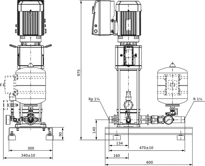 WILO Kompakt-Druckerhöhungsanlage SiBoost Smart 1 HELIX VE211 Art. 2541583