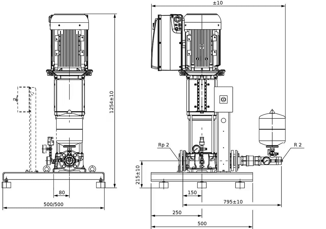 WILO Kompakte Druckerhöhungsanlage SiBoost Smart 1 HELIX VE2204-ES Art. 2547323