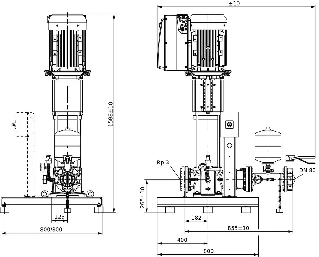 WILO Kompakte Druckerhöhungsanlage SiBoost Smart 1 HELIX VE5204-ES Art. 2547331