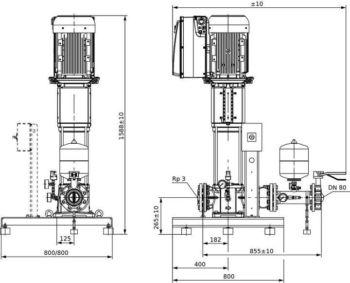 WILO Kompakte Druckerhöhungsanlage SiBoost Smart 1 HELIX VE5204-ES Art. 2547331