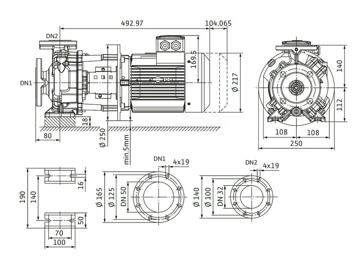 WILO Trockenläufer Atmos GIGA-B 32/115-3/2 Art. 9126727