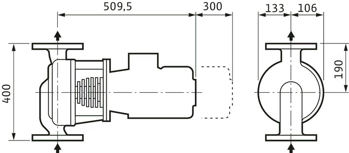 WILO Einstufige Trockenläufer-Kreiselpumpe VeroLine-IPH-W 80/110-2,2/2 Art. 2121288