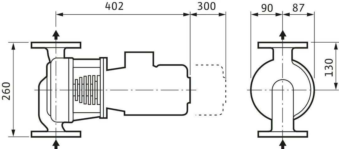 WILO Einstufige Trockenläufer-Kreiselpumpe VeroLine-IPH-W 32/125-0,75/2 Art. 2121282