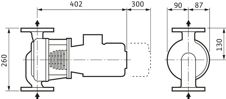 WILO Einstufige Trockenläufer-Kreiselpumpe VeroLine-IPH-W 32/125-0,75/2 Art. 2121282
