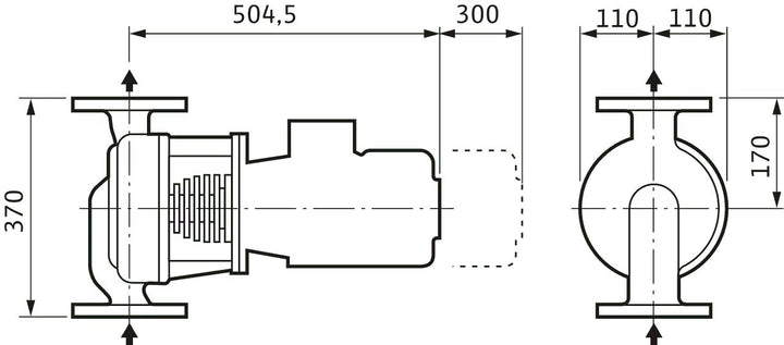 WILO Einstufige Trockenläufer-Kreiselpumpe VeroLine-IPH-W 65/110-2,2/2 Art. 2121284