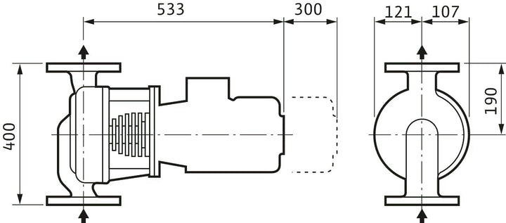 WILO Einstufige Trockenläufer-Kreiselpumpe VeroLine-IPH-W 65/160-4/2 Art. 2121287