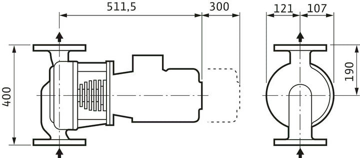 WILO Einstufige Trockenläufer-Kreiselpumpe VeroLine-IPH-W 65/160-1,1/4 Art. 2121278