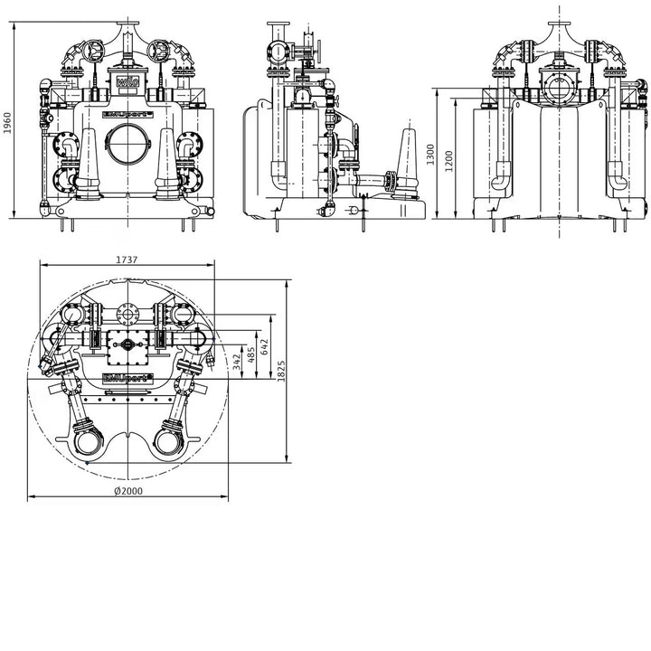 WILO Abwasser-Hebeanlage EMUport CORE 60.2-16/540 Art. 2554548