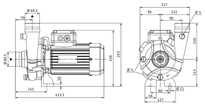 WILO Trockenläufer BAC50-128-1.85/2 Art. 4245158