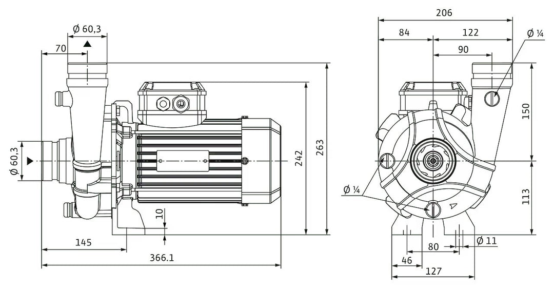 WILO Trockenläufer BAC50-106-1.1/2 Art. 4245154