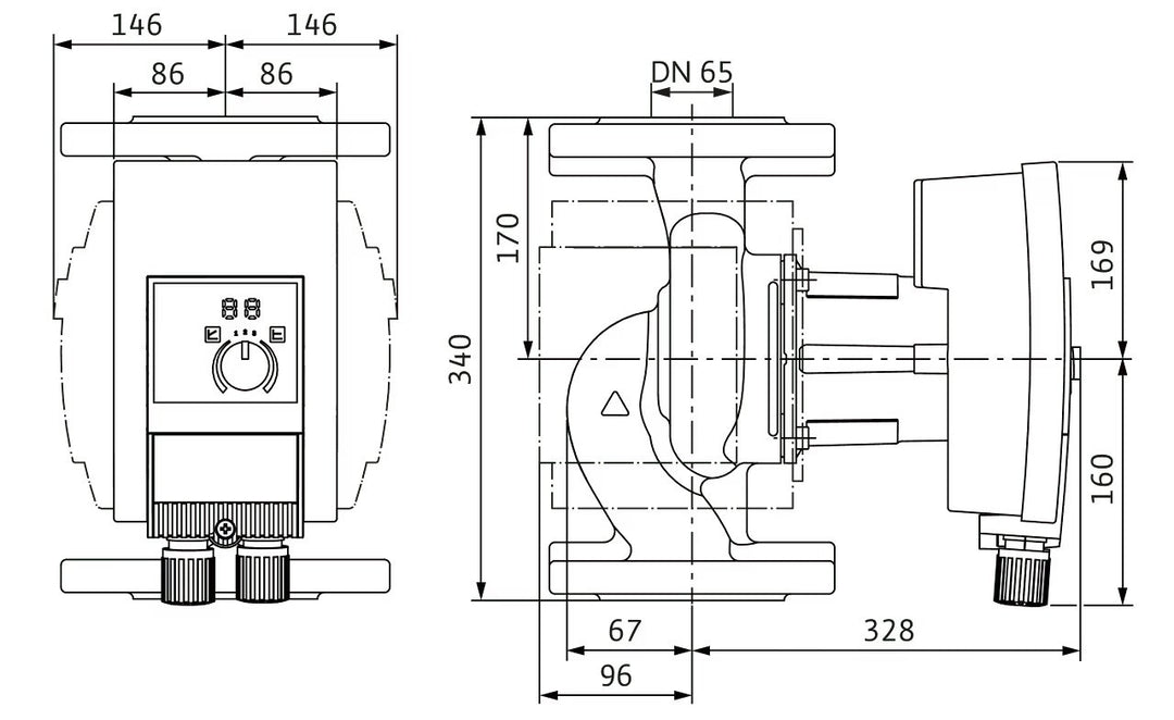 WILO Hocheffizienz-Pumpe Yonos MAXO plus 65/0,5-16 PN6/10 Art. 2120616
