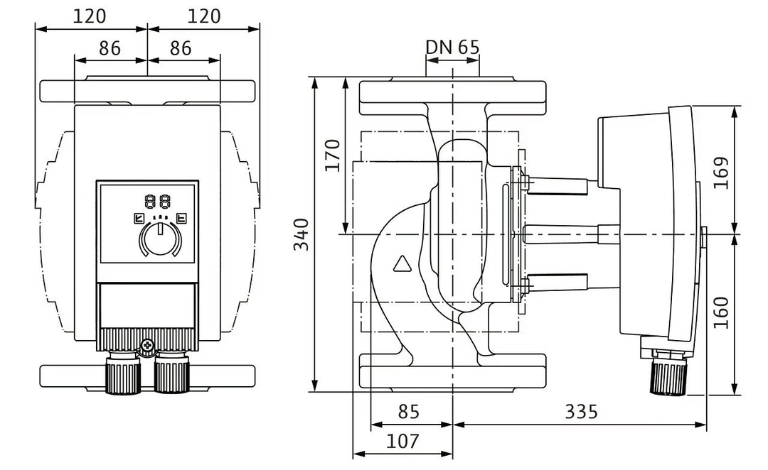 WILO Hocheffizienz-Pumpe Yonos MAXO-Z plus 65/0,5-12 PN6/10 Art. 2202924