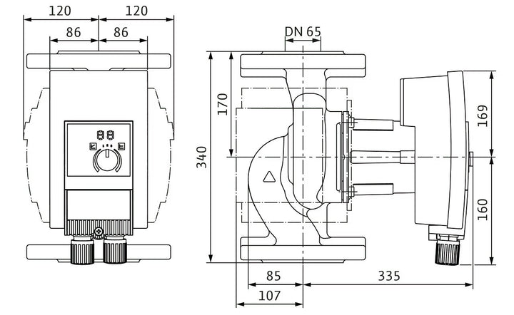 WILO Hocheffizienz-Pumpe Yonos MAXO-Z plus 65/0,5-12 PN6/10 Art. 2202924