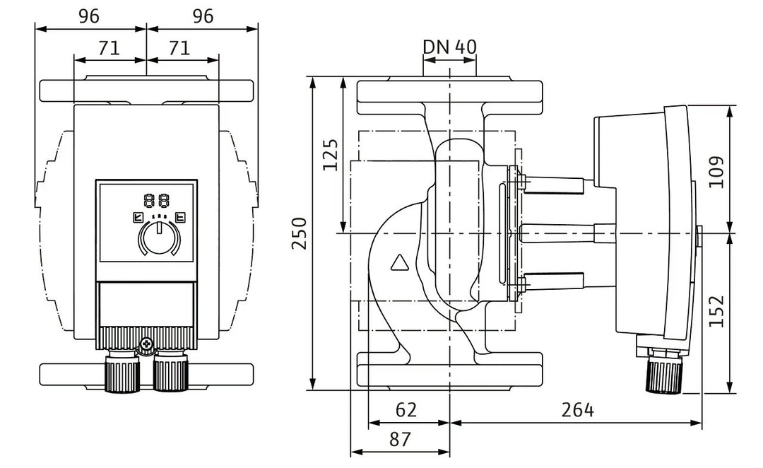 WILO Hocheffizienz-Pumpe Yonos MAXO-Z plus 40/0,5-12 PN6/10 Art. 2202922