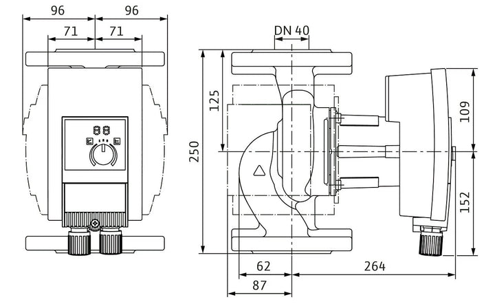 WILO Hocheffizienz-Pumpe Yonos MAXO-Z plus 40/0,5-12 PN6/10 Art. 2202922