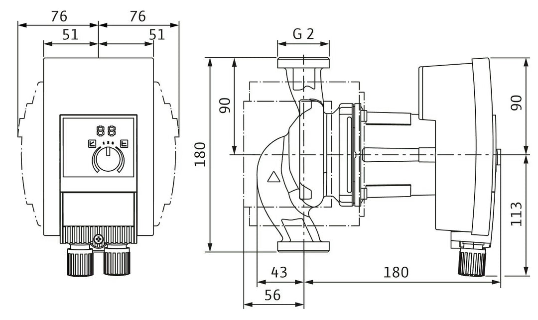WILO Trinkwarmwasser Yonos MAXO-Z plus 30/0,5-7 PN10 Art. 2202919