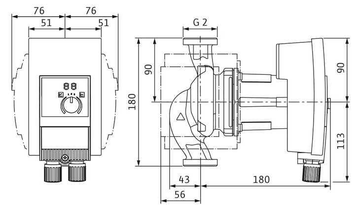 WILO Trinkwarmwasser Yonos MAXO-Z plus 30/0,5-7 PN10 Art. 2202919