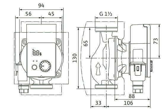 WILO Heizungspumpe Yonos PICO plus 25/1-8-130 130 mm Art. 4215507