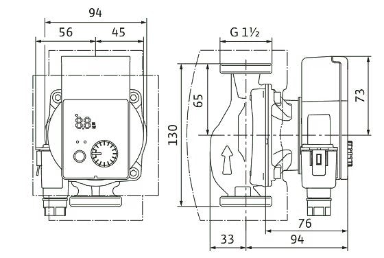 WILO Heizungspumpe Yonos PICO plus 25/1-6-130 130 mm Art. 4215505