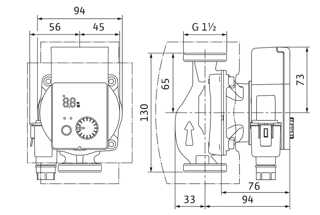 WILO Hocheffizienzpumpe Yonos PICO plus 25/1-4-130 Art. 4215503