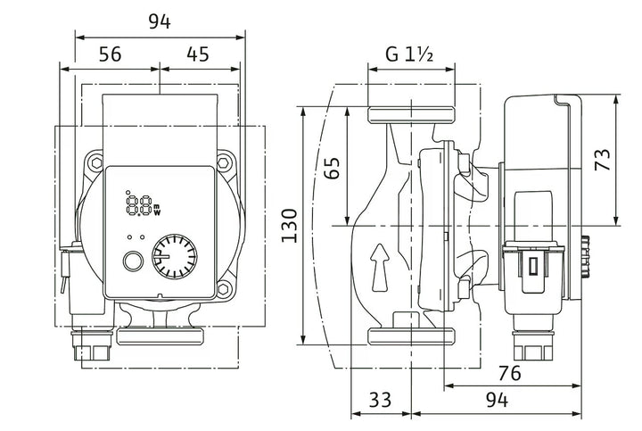 WILO Hocheffizienzpumpe Yonos PICO plus 25/1-4-130 Art. 4215503