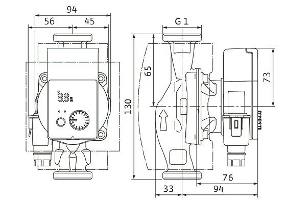 WILO Nassläufer-Umwälzpumpe Yonos PICO plus 15/1-6 Art. 4215501