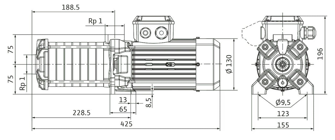 WILO mehrstufige Pumpe MEDANA CH1-LC.206-5/E/E/10T/M111 Art. 4250394