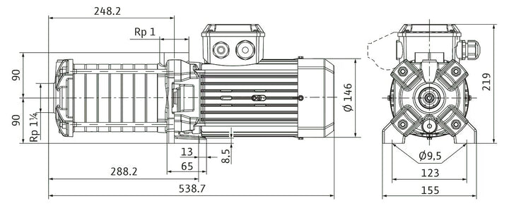WILO mehrstufige Pumpe MEDANA CH1-LC.606-5/E/E/10T/M111 Art. 4250396
