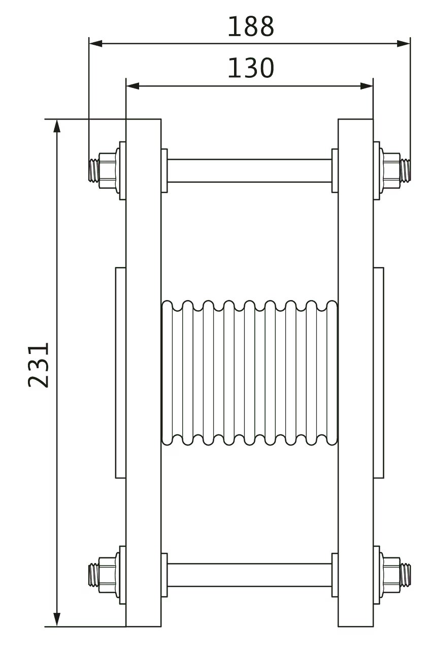 WILO Edelstahlkompensator DN 40, PN 16 Art. 2515508