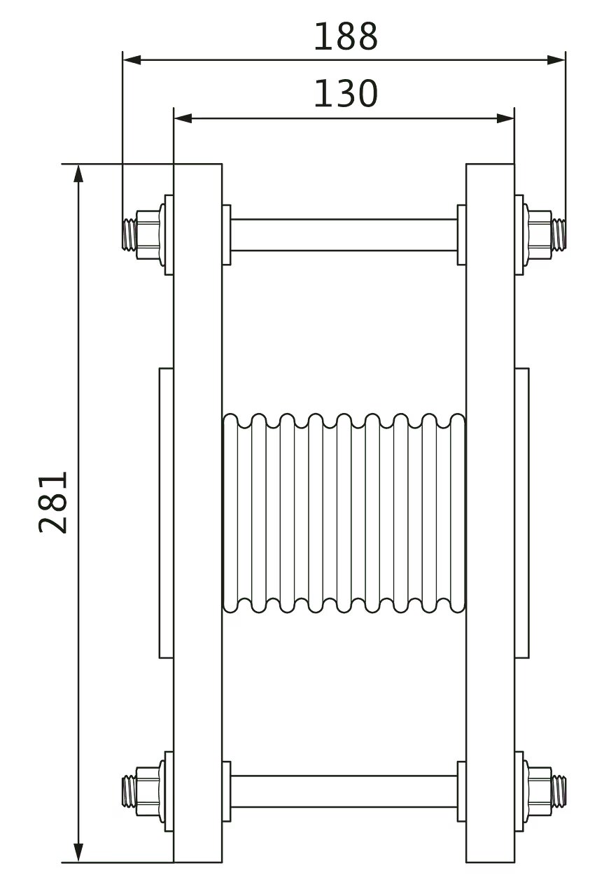 WILO Edelstahlkompensator DN 80, PN 16 Art. 2514243