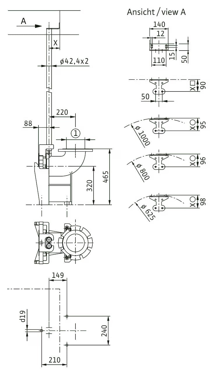 WILO Einhängevorrichtung DN 150/2RK Art. 6036890