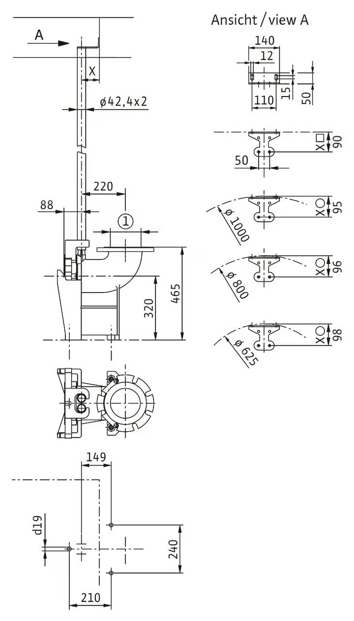 WILO Einhängevorrichtung DN 150/2RK Art. 6036890