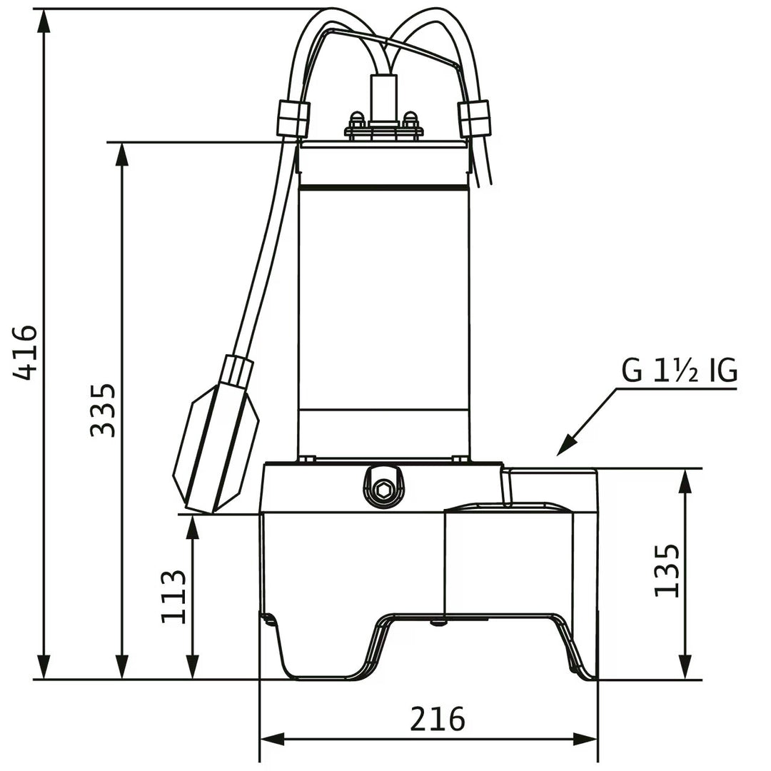WILO Tauchmotorpumpe Rexa MINI3-V04.09/T05-540/O-5M Art. 3094003