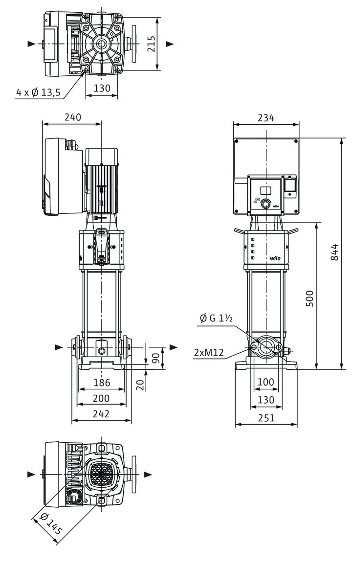 WILO Hochdruck-Kreiselpumpe Helix2.0-VE1005-1/16/E/S/3 Art. 4250800