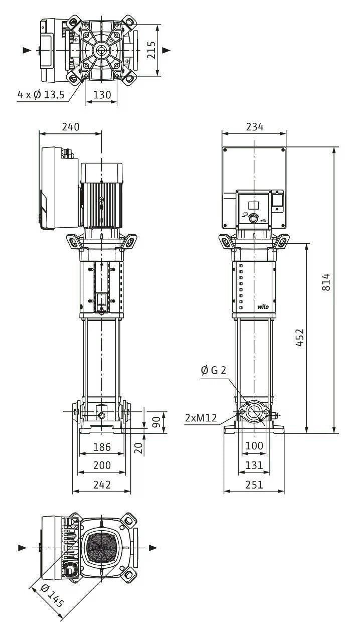 WILO Hochdruck-Kreiselpumpe Helix2.0-VE1601-1/16/E/KS/3 Art. 4250819