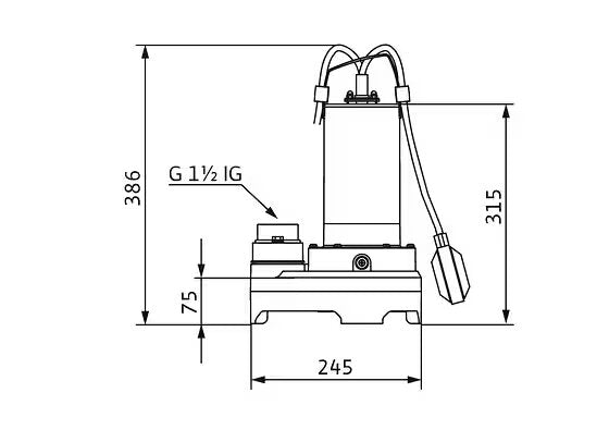 WILO Tauchmotorpumpe Padus MINI3-M04.10/T05-540/O-5M Art. 3118603