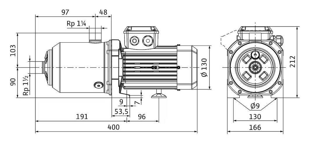 WILO Normalsaugende Kreiselpumpe MEDANA CH1-L.1002-2/V/E/10T Art. 4235357