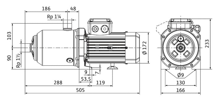 WILO Normalsaugende Kreiselpumpe MEDANA CH1-L.1005-2/V/E/10T Art. 4235361