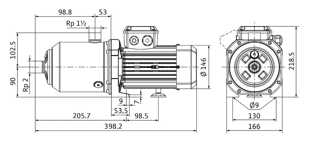WILO Normalsaugende Kreiselpumpe  Medana CH1-L.1602-1/E/E/10T Art. 4239730