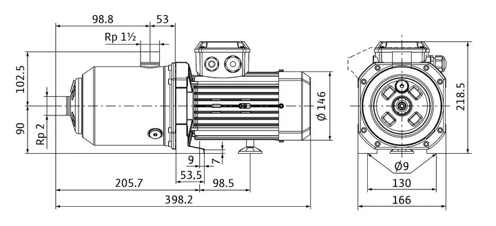 WILO Normalsaugende Kreiselpumpe  Medana CH1-L.1602-1/E/E/10T Art. 4239730