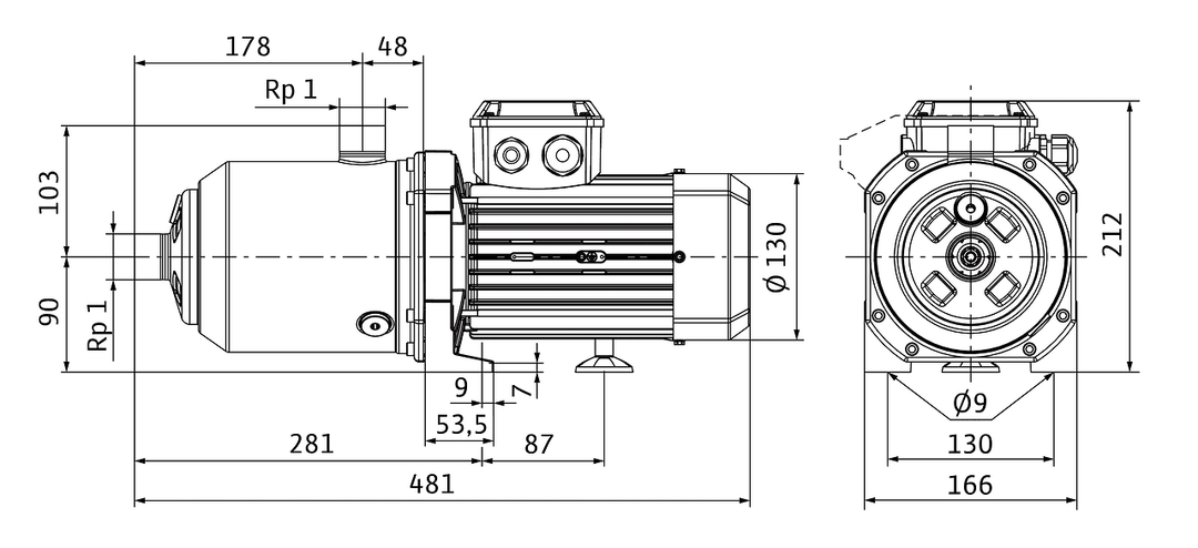 WILO Normalsaugende Kreiselpumpe MEDANA CH1-L.407-2/V/E/10T Art. 4235347
