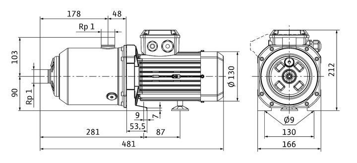 WILO Normalsaugende Kreiselpumpe MEDANA CH1-L.407-2/V/E/10T Art. 4235347