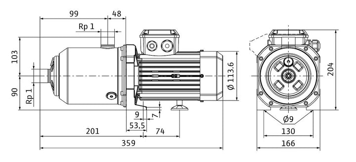 WILO Normalsaugende Kreiselpumpe MEDANA CH1-L.403-1/E/E/10T Art. 4231477