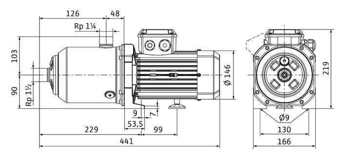 WILO Normalsaugende Kreiselpumpe  MEDANA CH1-L.1003-2/V/E/10T Art. 4235359