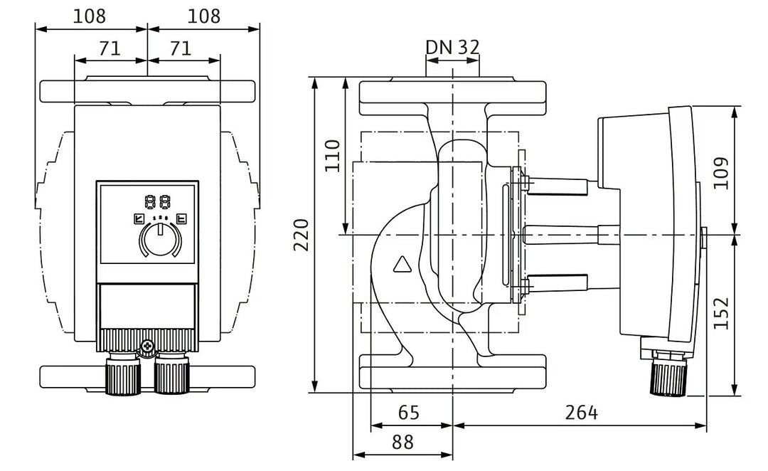WILO Trinkwarmwasser Yonos MAXO-Z plus 32/0,5-16 PN6/10 Art. 2224340